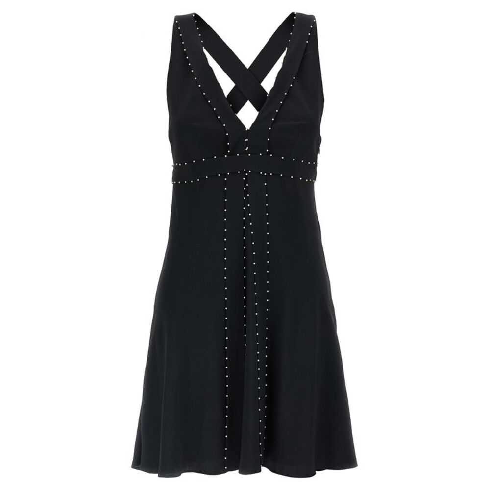 Giovanni Bedin Black Acetate Short Women's Dress